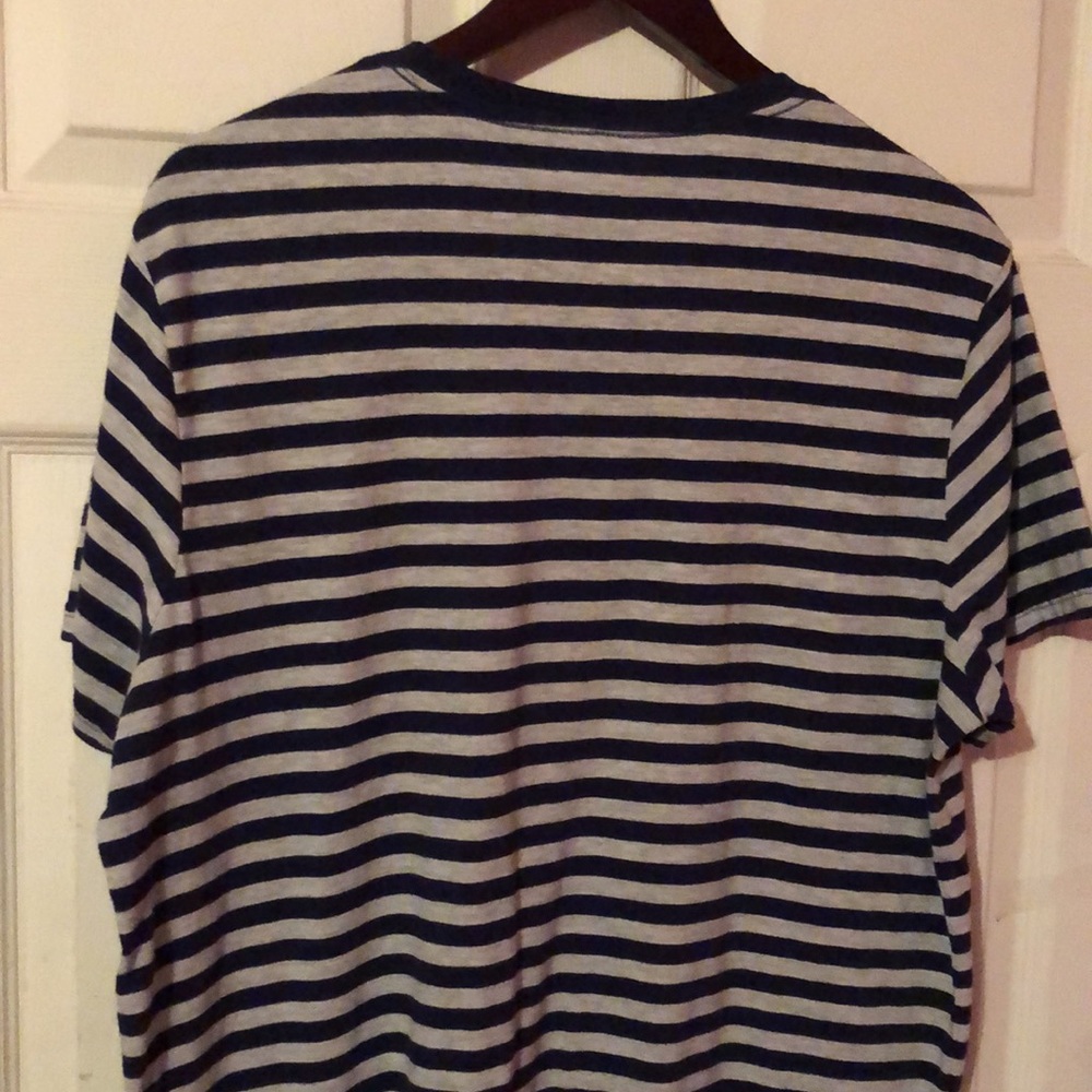 Goodfellow & Co. Gray & Blue Striped T-Shirt Mens Large L Standard Fit - Picture 9 of 12